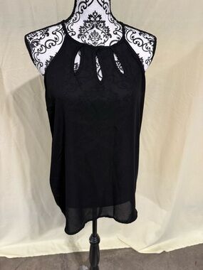 Papermoon Black Keyhole Halter Camisole